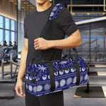 Blue Summer Coconut Pattern Print Gym Bag