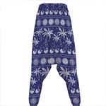Blue Summer Coconut Pattern Print Hammer Pants
