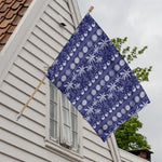 Blue Summer Coconut Pattern Print House Flag
