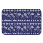 Blue Summer Coconut Pattern Print Indoor Door Mat
