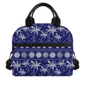 Blue Summer Coconut Pattern Print Insulated Lunch Bag