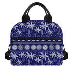 Blue Summer Coconut Pattern Print Insulated Lunch Bag