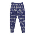 Blue Summer Coconut Pattern Print Jogger Pants