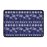 Blue Summer Coconut Pattern Print Kitchen Mat
