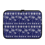 Blue Summer Coconut Pattern Print Laptop Sleeve