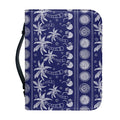 Blue Summer Coconut Pattern Print Leather Bible Cover