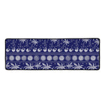 Blue Summer Coconut Pattern Print Long Kitchen Mat