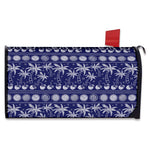 Blue Summer Coconut Pattern Print Mailbox Cover
