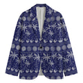 Blue Summer Coconut Pattern Print Men's Blazer