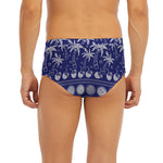 Blue Summer Coconut Pattern Print Men's Briefs