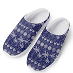 Blue Summer Coconut Pattern Print Mesh Casual Shoes