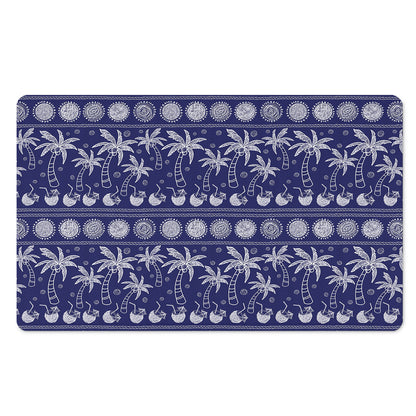 Blue Summer Coconut Pattern Print Polyester Doormat