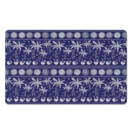 Blue Summer Coconut Pattern Print Polyester Doormat