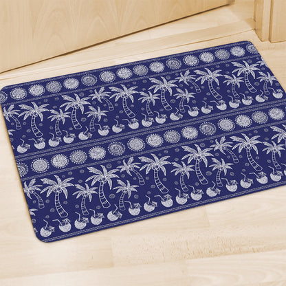 Blue Summer Coconut Pattern Print Polyester Doormat