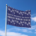 Blue Summer Coconut Pattern Print Polyester Flag