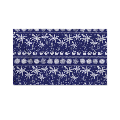 Blue Summer Coconut Pattern Print Polyester Flag