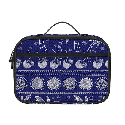 Blue Summer Coconut Pattern Print Portable Lunch Bag