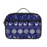 Blue Summer Coconut Pattern Print Portable Lunch Bag