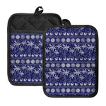 Blue Summer Coconut Pattern Print Pot Holders With Pocket