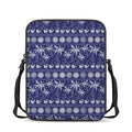 Blue Summer Coconut Pattern Print Rectangular Crossbody Bag