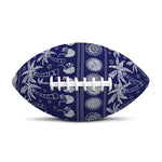 Blue Summer Coconut Pattern Print Rugby Ball