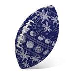 Blue Summer Coconut Pattern Print Rugby Ball