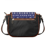 Blue Summer Coconut Pattern Print Saddle Bag