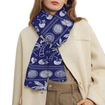 Blue Summer Coconut Pattern Print Scarf