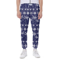 Blue Summer Coconut Pattern Print Joggers