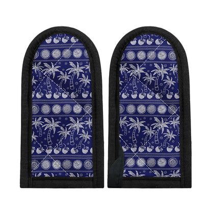 Blue Summer Coconut Pattern Print Skillet Handle Cover