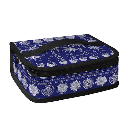 Blue Summer Coconut Pattern Print Small Lunch Bag
