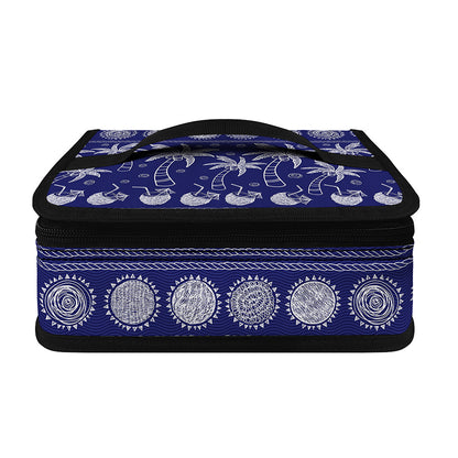 Blue Summer Coconut Pattern Print Small Lunch Bag