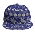 Blue Summer Coconut Pattern Print Snapback Cap