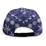 Blue Summer Coconut Pattern Print Snapback Cap