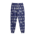 Blue Summer Coconut Pattern Print Sweatpants