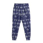 Blue Summer Coconut Pattern Print Sweatpants
