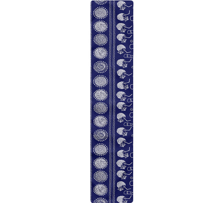 Blue Summer Coconut Pattern Print Table Runner