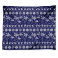 Blue Summer Coconut Pattern Print Tapestry