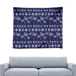 Blue Summer Coconut Pattern Print Tapestry