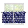 Blue Summer Coconut Pattern Print Tier Curtains