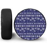 Blue Summer Coconut Pattern Print Tire Cover