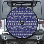Blue Summer Coconut Pattern Print Tire Cover With Camera Hole