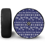 Blue Summer Coconut Pattern Print Tire Cover With Camera Hole