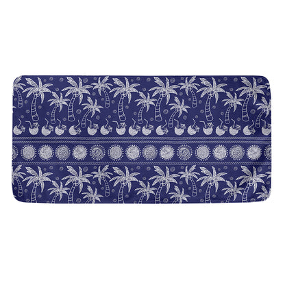 Blue Summer Coconut Pattern Print Towel