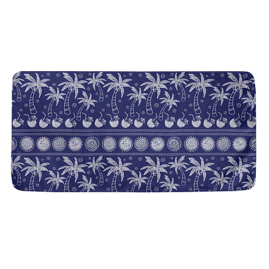 Blue Summer Coconut Pattern Print Towel