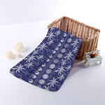 Blue Summer Coconut Pattern Print Towel