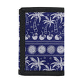 Blue Summer Coconut Pattern Print Trifold Wallet