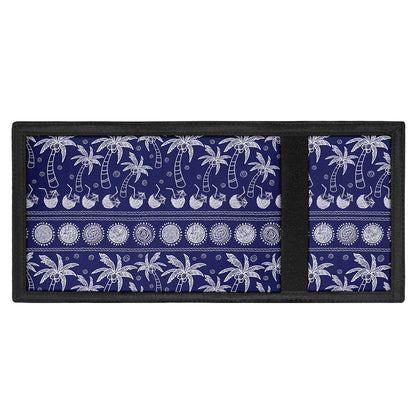 Blue Summer Coconut Pattern Print Trifold Wallet