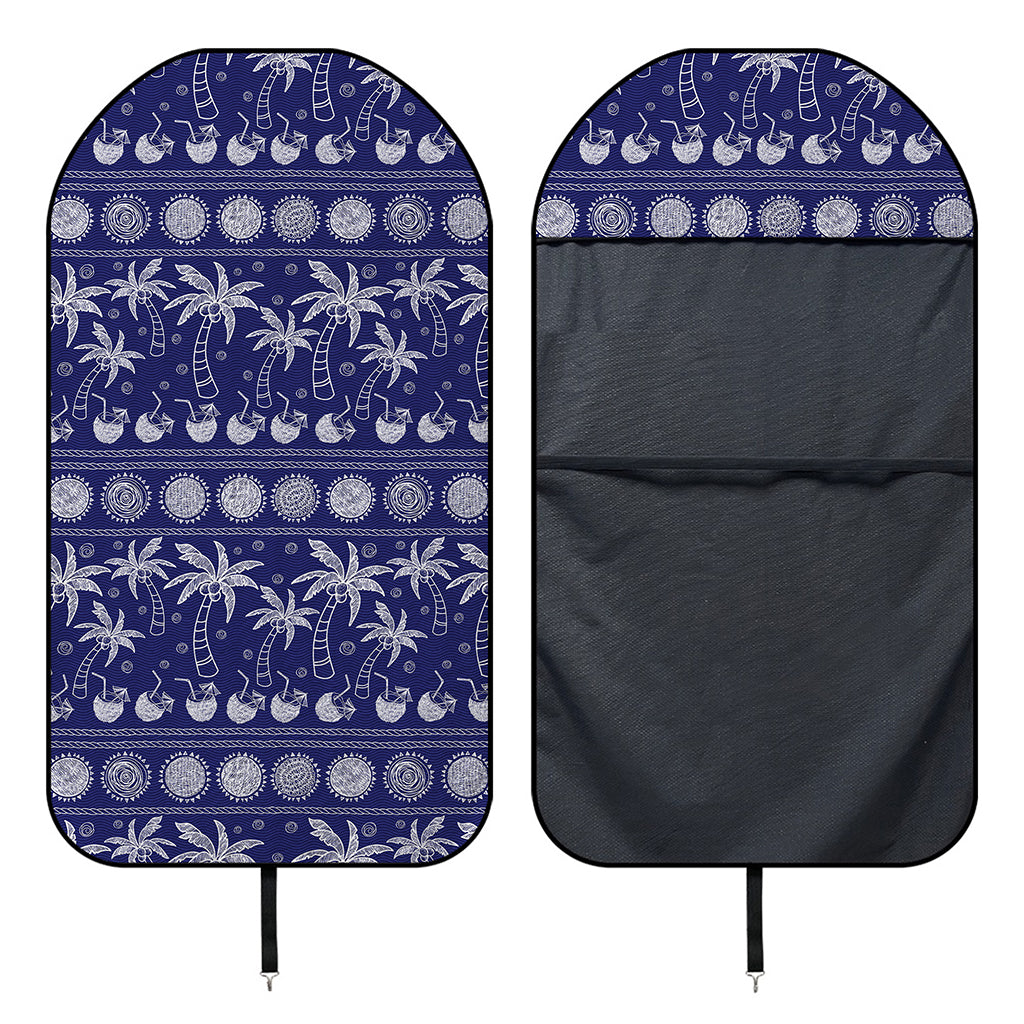 Blue Summer Coconut Pattern Print Waterproof Car Seat Cover