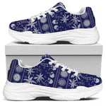 Blue Summer Coconut Pattern Print White Chunky Shoes